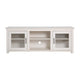 White Wash |#| Classic TV Stand for up to 80" TVs-Glass Fronted Doors-Modern White Wash Finish