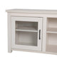White Wash |#| Classic TV Stand for up to 80" TVs-Glass Fronted Doors-Modern White Wash Finish