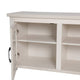 White Wash |#| Classic TV Stand for up to 80" TVs-Glass Fronted Doors-Modern White Wash Finish