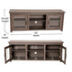 Black Wash |#| Classic TV Stand for up to 80" TVs-Glass Fronted Doors-Modern Black Wash Finish