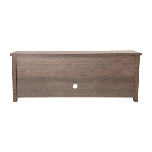 Black Wash |#| Classic TV Stand for up to 80" TVs-Glass Fronted Doors-Modern Black Wash Finish