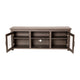 Black Wash |#| Classic TV Stand for up to 80" TVs-Glass Fronted Doors-Modern Black Wash Finish