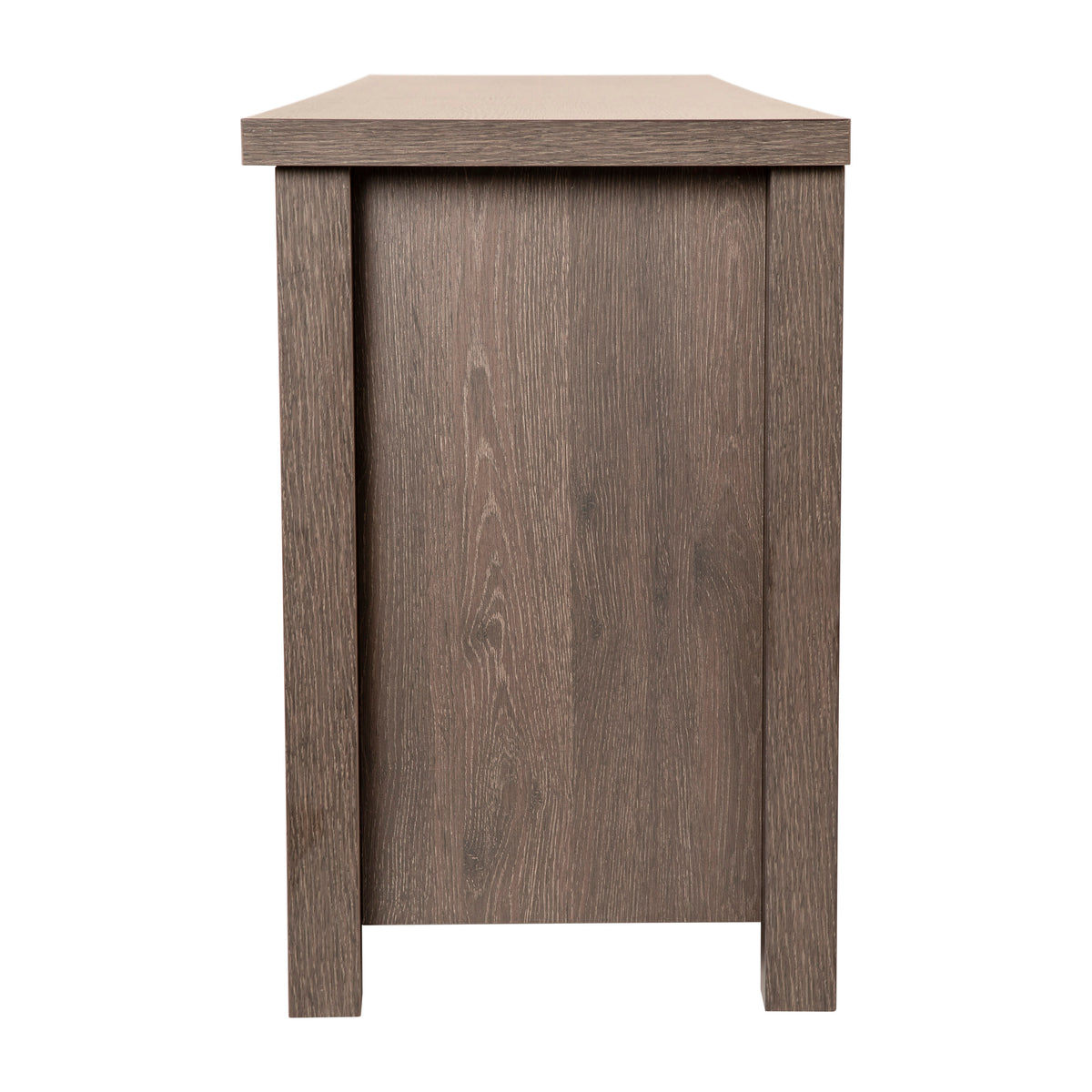 Black Wash |#| Classic TV Stand for up to 80" TVs-Glass Fronted Doors-Modern Black Wash Finish