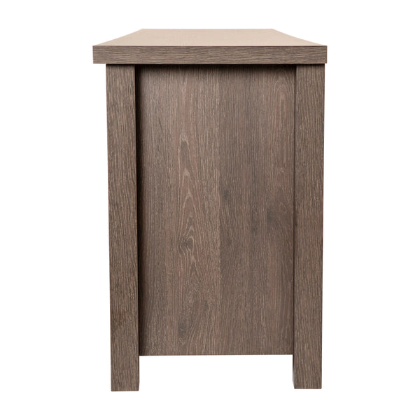Black Wash |#| Classic TV Stand for up to 80" TVs-Glass Fronted Doors-Modern Black Wash Finish