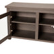 Black Wash |#| Classic TV Stand for up to 80" TVs-Glass Fronted Doors-Modern Black Wash Finish