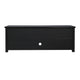 Black |#| Classic TV Stand for up to 80" TVs-Glass Fronted Doors-Modern Black Finish