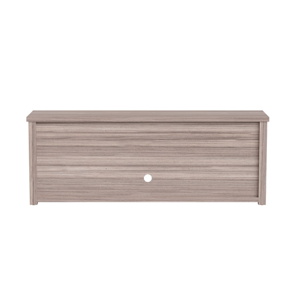 Gray Wash Oak |#| Classic TV Stand up to 80" TVs-Glass Fronted Doors-Modern Gray Wash Oak Finish
