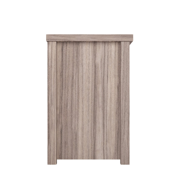 Gray Wash Oak |#| Classic TV Stand up to 80" TVs-Glass Fronted Doors-Modern Gray Wash Oak Finish