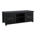 Sheffield Classic TV Stand for up to 80" TVs - Modern Finish with Full Glass Doors  - 65" Engineered Wood Frame - 3 Shelves