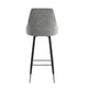 Gray |#| Commercial Gray LeatherSoft Bar Height Stools with Chrome Accents - 2 Pack