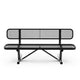 Black |#| Commercial Grade 6' Expanded Mesh Metal Outdoor Bench with Backrest in Black