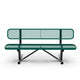Green |#| Commercial Grade 6' Expanded Mesh Metal Outdoor Bench with Backrest in Green
