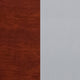 Mahogany Wood Seat/Silver Frame |#| Silver Slat Back Metal Restaurant Barstool - Mahogany Wood Seat