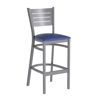 Slat Back Metal Restaurant Barstool - View 1