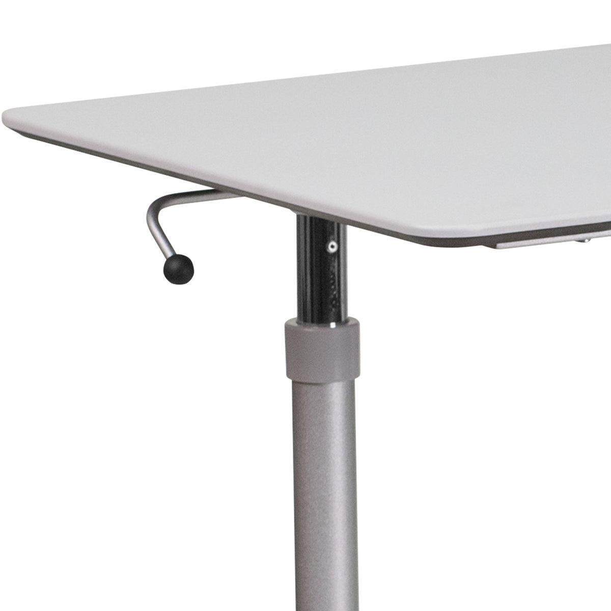 Light Gray |#| Sit/Stand Lt Gray Computer Desk with 37.375inchW Top (Adj Range 29inch - 40.75inch)