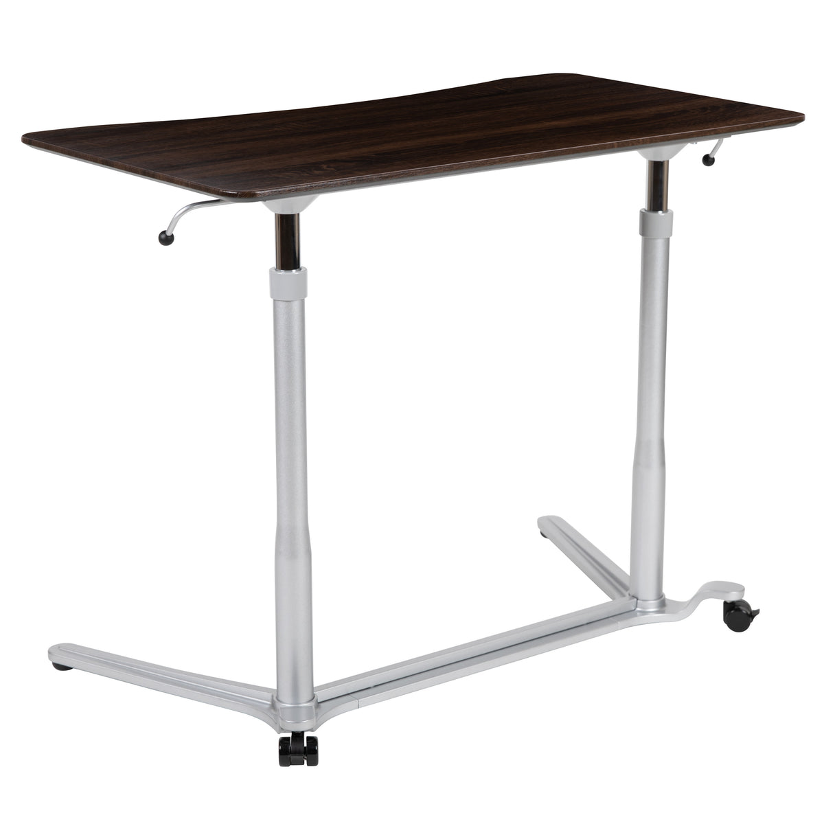 Dark Wood Grain |#| Wood Grain Sit-Down, Stand-Up Ergonomic Computer Desk - Standing Desk