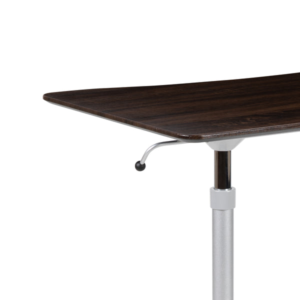 Dark Wood Grain |#| Wood Grain Sit-Down, Stand-Up Ergonomic Computer Desk - Standing Desk