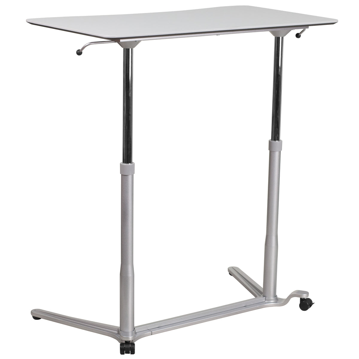 Light Gray |#| Sit/Stand Lt Gray Computer Desk with 37.375inchW Top (Adj Range 29inch - 40.75inch)