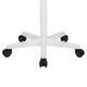 White |#| White Sit to Stand Mobile Laptop Computer Desk - Portable Rolling Standing Desk