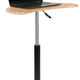 Maple |#| Maple Sit to Stand Mobile Laptop Computer Desk - Portable Rolling Standing Desk