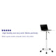 White |#| White Sit to Stand Mobile Laptop Computer Desk - Portable Rolling Standing Desk