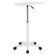 White |#| White Sit to Stand Mobile Laptop Computer Desk - Portable Rolling Standing Desk