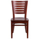 Mahogany Wood Seat/Mahogany Wood Frame |#| Slat Back Mahogany Wood Restaurant Chair - Hospitality Seating