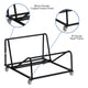 Sled Base Stack Chair Dolly with Black Steel Frame - Maintenance Truck