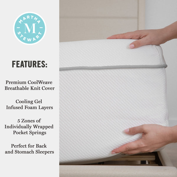 Twin |#| Firm Support Pocket Spring and Foam Hybrid Dual-Action Cooling Mattress - Twin