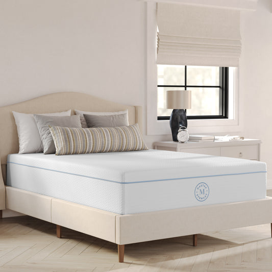 SleepComplete 12 Inch Medium Dual-Action Cooling Gel and Green Tea Memory Foam Mattress with Soft Breathable Recycled Jacquard Quilted Top