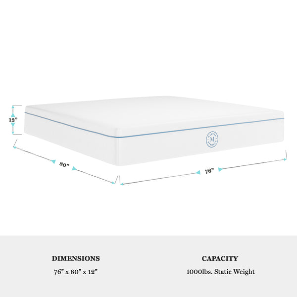 King |#| Medium-Firm Pocket Spring and Foam Hybrid Dual-Action Cooling Mattress - King