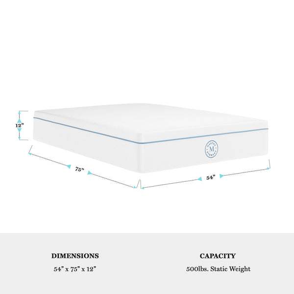 Full |#| Medium-Firm Pocket Spring and Foam Hybrid Dual-Action Cooling Mattress - Full