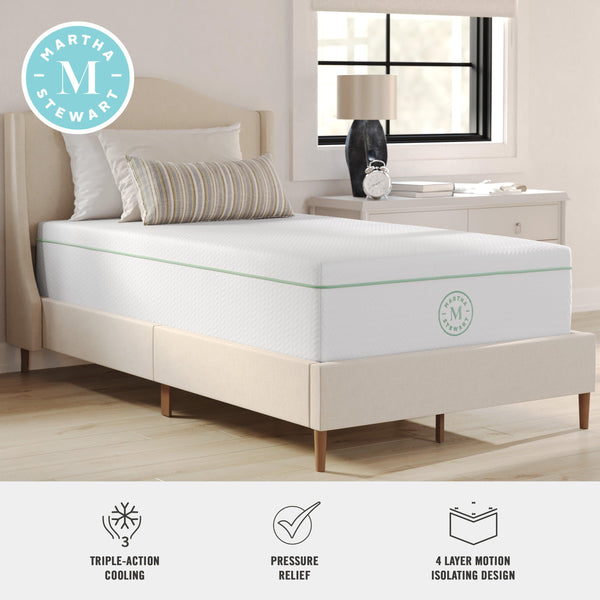 Twin |#| Premium Medium-Firm Dual-Action Cooling Memory Foam Mattress in a Box - Twin