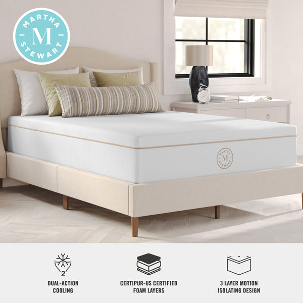 Full |#| Premium Medium-Plush Dual-Action Cooling Memory Foam Mattress in a Box - Full