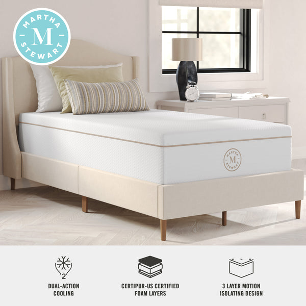 Twin |#| Premium Medium-Plush Dual-Action Cooling Memory Foam Mattress in a Box - Twin