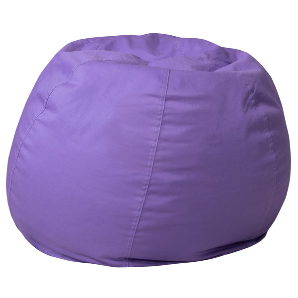 BizChair Small Furry Bean Bag Chair For Kids & Teens - Black, 30x30x18 Inches, Machine Washable