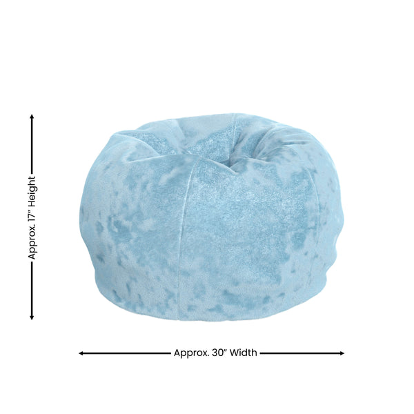 Teal Furry |#| Small Teal Furry Refillable Bean Bag Chair for Kids and Teens