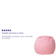 Light Pink Dot |#| Small Light Pink Dot Refillable Bean Bag Chair for Kids and Teens