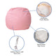 Light Pink Dot |#| Small Light Pink Dot Refillable Bean Bag Chair for Kids and Teens