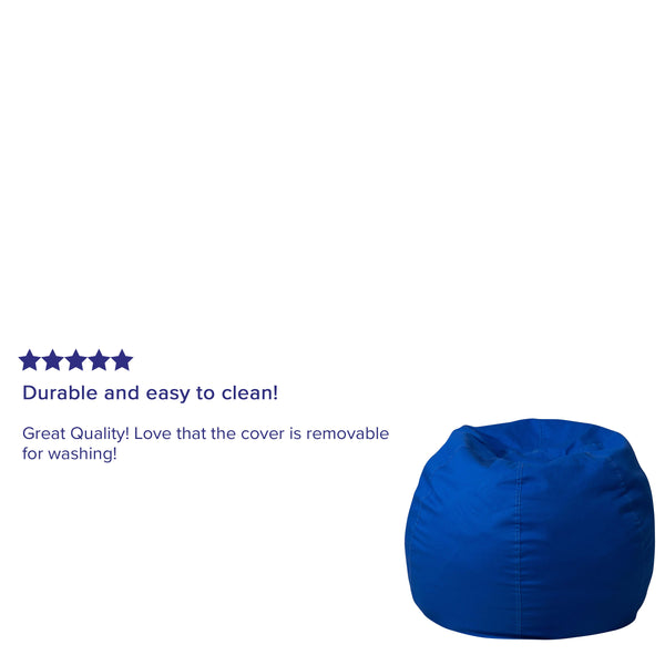 Royal Blue |#| Small Solid Royal Blue Refillable Bean Bag Chair for Kids and Teens