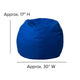Royal Blue |#| Small Solid Royal Blue Refillable Bean Bag Chair for Kids and Teens