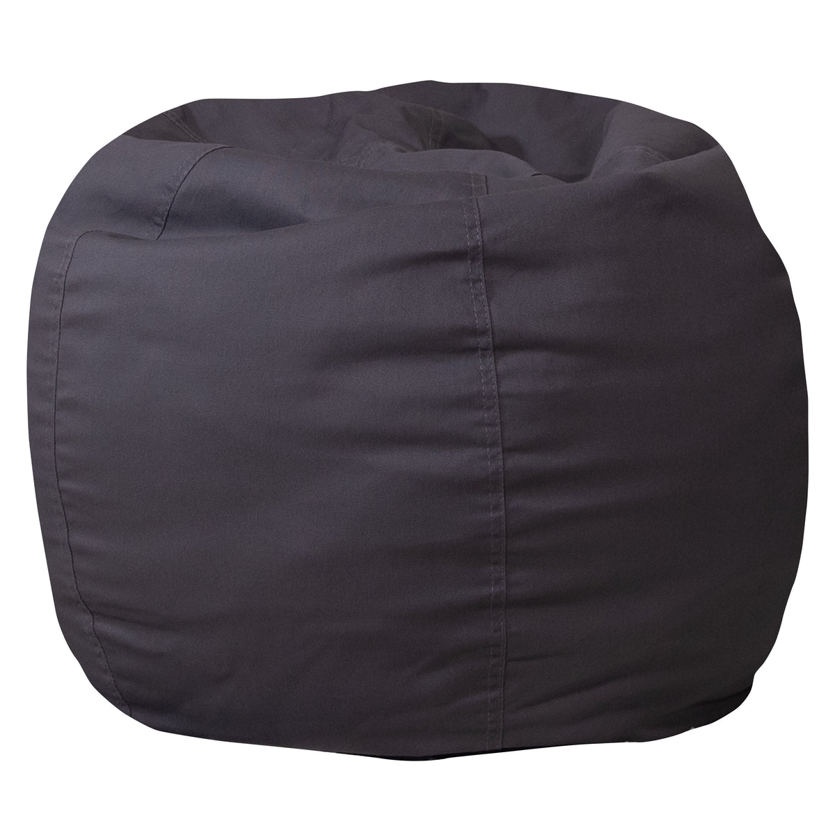 Gray |#| Small Solid Gray Refillable Bean Bag Chair for Kids and Teens