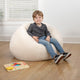 Natural Sherpa |#| Small Faux Sherpa Refillable Bean Bag Chair for Kids and Teens - Natural