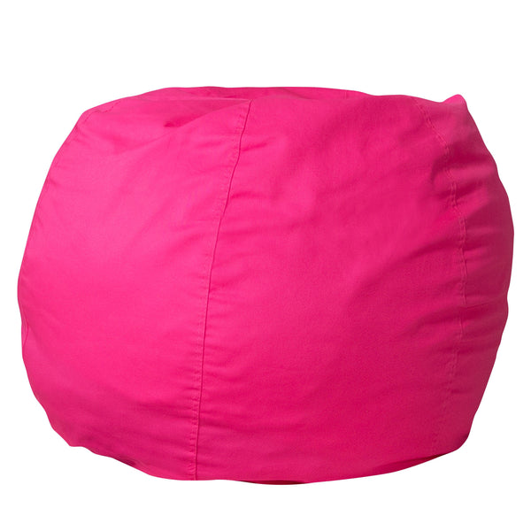 Hot Pink |#| Small Solid Hot Pink Refillable Bean Bag Chair for Kids and Teens