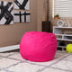 Hot Pink |#| Small Solid Hot Pink Refillable Bean Bag Chair for Kids and Teens