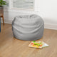 Gray Sherpa |#| Small Faux Sherpa Refillable Bean Bag Chair for Kids and Teens - Gray