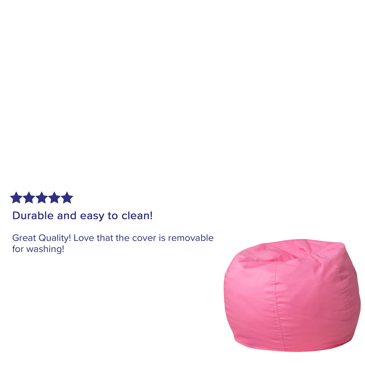 Light Pink |#| Small Solid Light Pink Refillable Bean Bag Chair for Kids and Teens