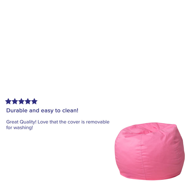 Light Pink |#| Small Solid Light Pink Refillable Bean Bag Chair for Kids and Teens