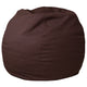 Brown |#| Small Solid Brown Refillable Bean Bag Chair for Kids and Teens