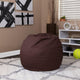 Brown |#| Small Solid Brown Refillable Bean Bag Chair for Kids and Teens